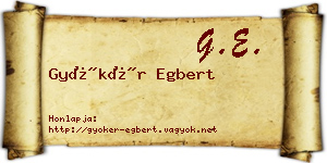 Gyökér Egbert névjegykártya